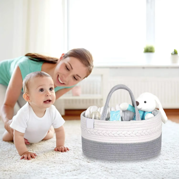 Cotton Rope Diaper Basket - Görüntü 6